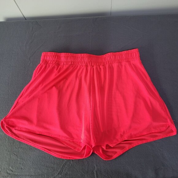 Daisy Fuentes FIT Womens SZ LG Power Mesh Active Shorts Hot Pink Barbiecore - Picture 1 of 6
